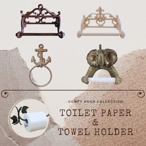 Comfy Hour Antique and Vintage Ocean Collection Cast Iron Solid Anchor Towel Ring, Aged Old Fashioned - for Hanging Towel, Wash Cloth and Etc - Image 5