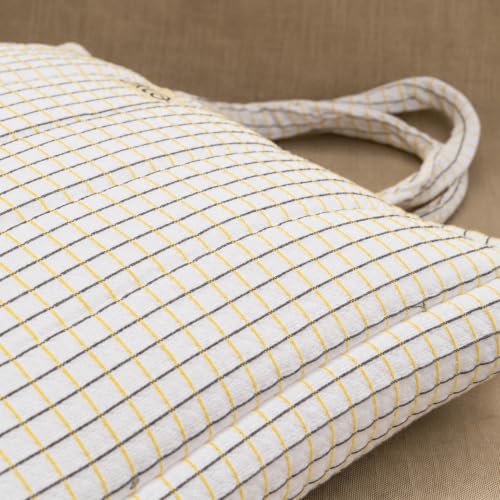 Image of Premium Cotton Waffle Quilted Tote Bag, Large Spacious Handbag for College, Office, Work, Travel, Shopping & Daily Use