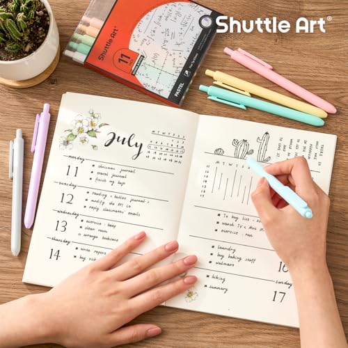 Set de 41 bolígrafos de gel Shuttle Art, tinta negra miniatura 4