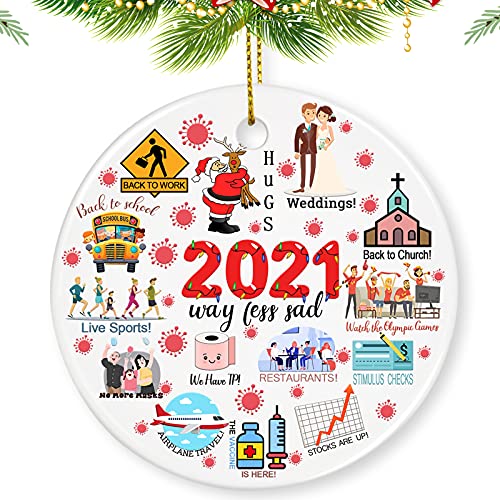 2021 Christmas Ornaments, Touber 2021 Quarantine Christmas Ornaments 2021 Ornament Pandemic Christmas Ornament 2021 Christmas Tree Decorations Christmas Home Decor - Gifts for Christmas
