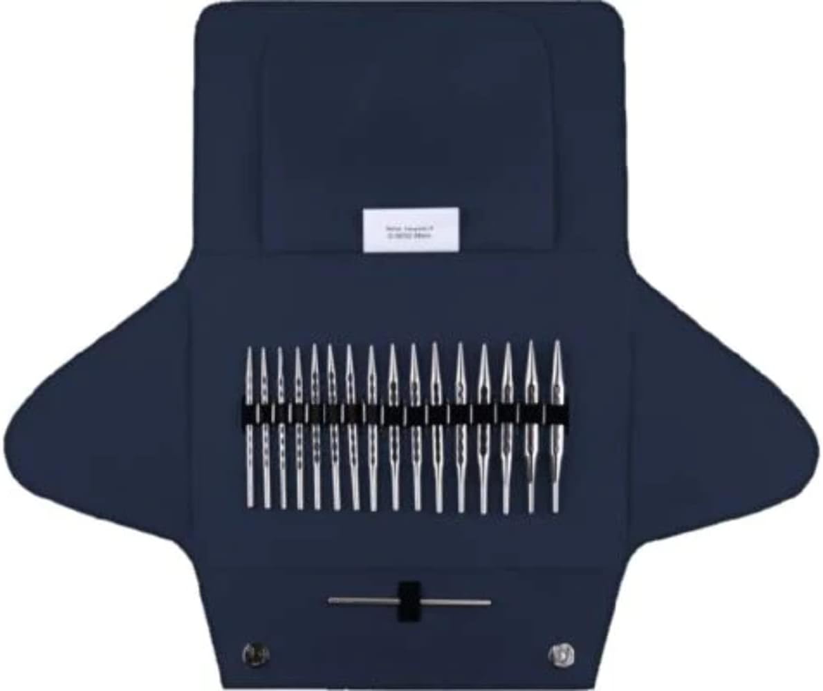 skacel by addi Interchangeable Knitting Needle Set, addiClick Circular Knitting Needles, Short Rocket 2 (Squared)