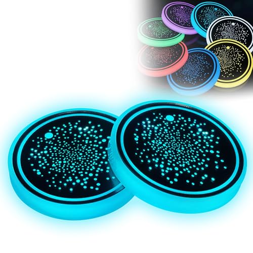 Luces LED para portavasos de carro, 2 unidades miniatura 2