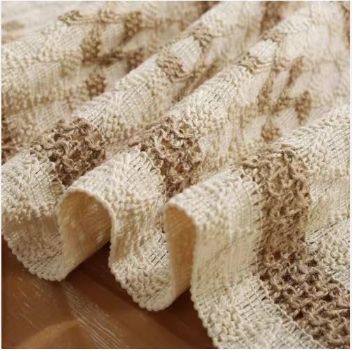 Image of HomeCloud Croshia Woven Table placemat - Heat Resistant, Washable Table Decoration for Dining, Office, Kitchen, Hotel, and Home (Runner White Beige, Set of 2)