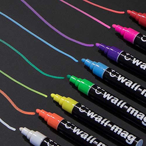 Bisbell Liquid Chalk Marker Pens (Set of eight) Florescent colours