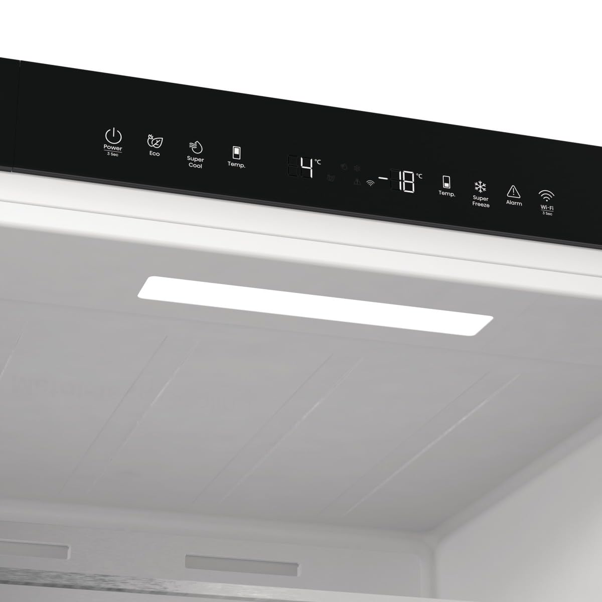 Hisense RB5P410SBFC Frigorifero Combinato Total No Frost, Nero Inox, 203x65,8cm, Classe C, 413L, large capacity, wifi, metal tech cooling, porta reversibile