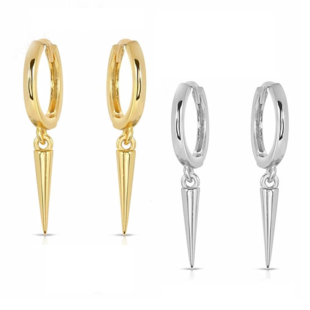 Amazon.com: Spike Dangle Drop Hoop Earrings for Women