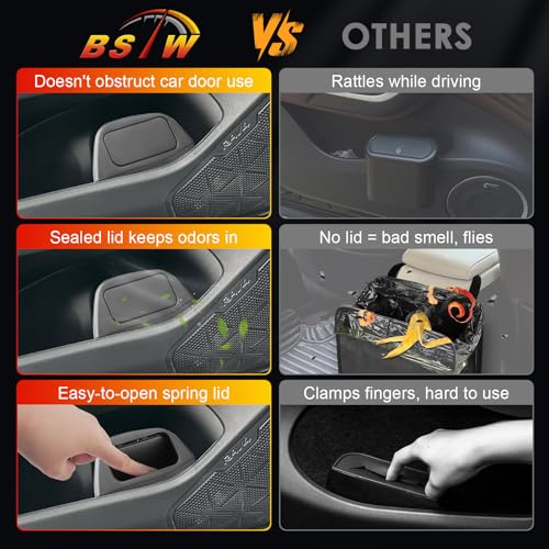 Image of for Toyota RAV4 Trash Can for 2019-2025 Toyota RAV4 Small Car Trash Bin for Side Door RAV4 Front Left Door Trash Garbage Bin w /Lid for Toyota RAV4 Accessories (RAV4 Left Side)