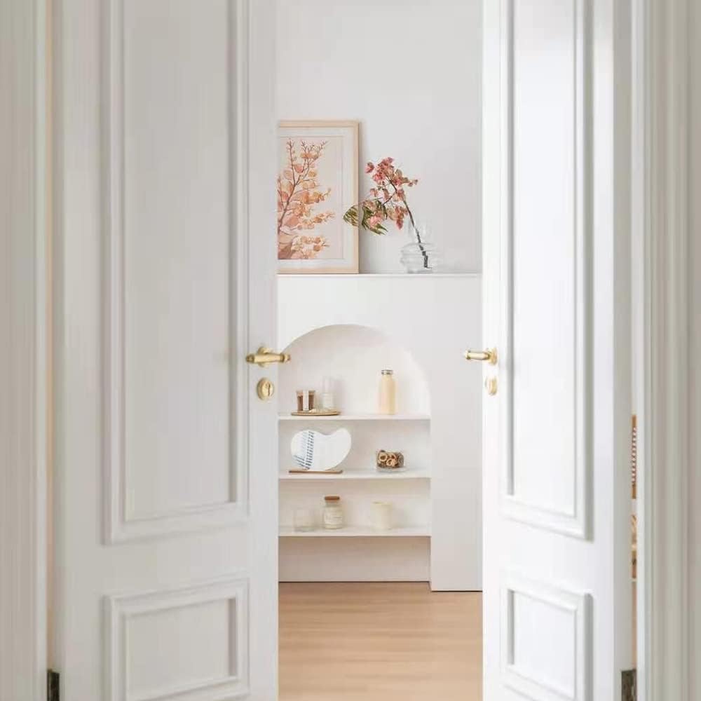 Modern Arch Cabinet Wood Decorative Storage Cabinet,3-Teirs Arch Shelf for Display and Storage