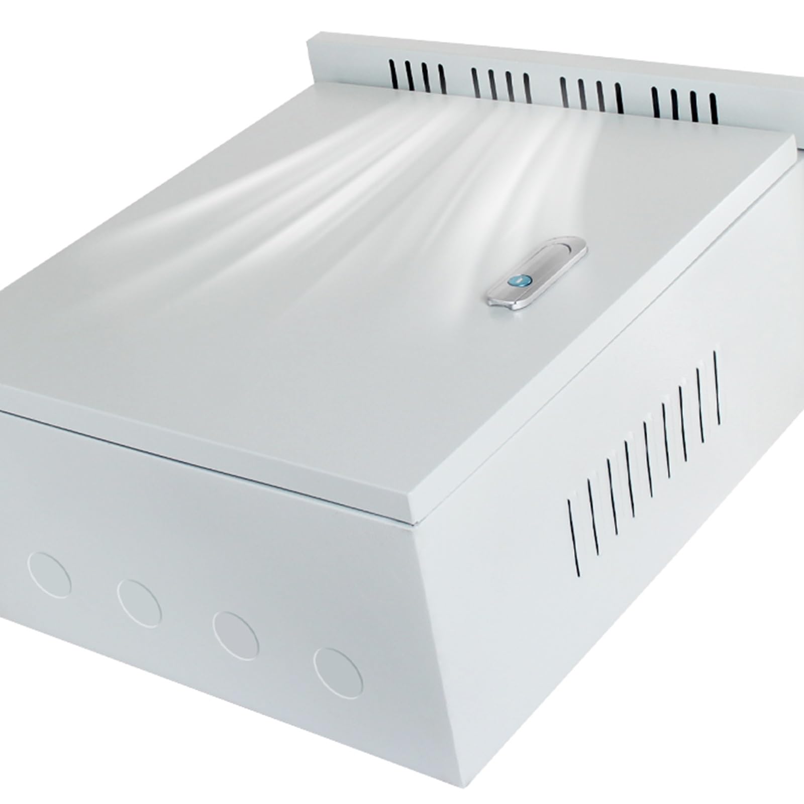 Scatola Elettrica In Acciaio Laminato A Freddo, Scatola Di Giunzione Chiudibile A Chiave, Parte Superiore Antipioggia(50x40x20cm/19.7x15.7x7.9in)