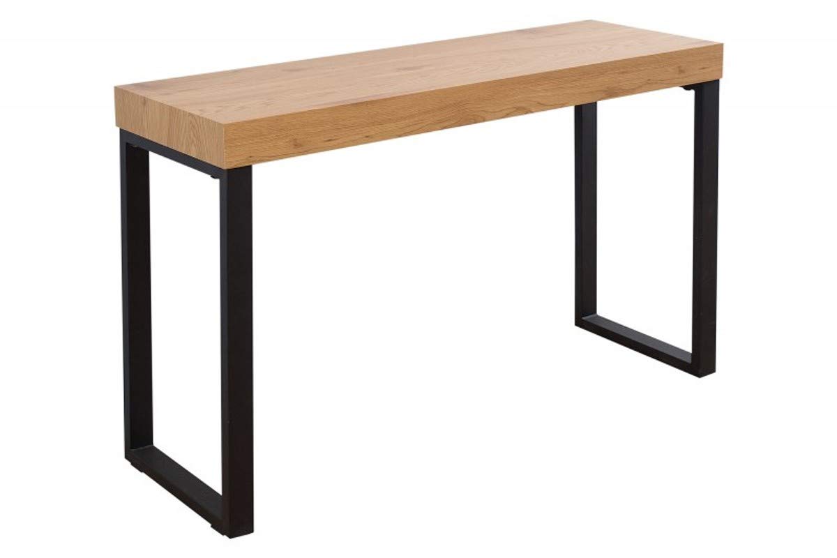 Casa Padrino Tavolo Portatile Design Nature/Nero 120 x 40 x H.75 - scrivania - consolle di segreteria - scrivania Computer