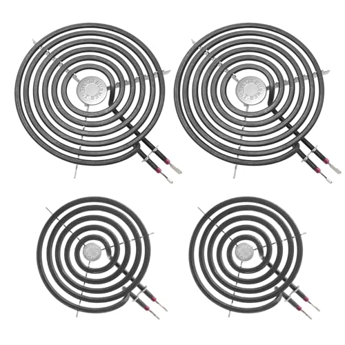 COZZIVITA WB30M1 and WB30M2 GE Hotpoint Electric Stove Burner Replacement Element Perfectly Fit GE Hotpoint Electric Range Stove Top-Includes 2 * 8 and 2 * 6