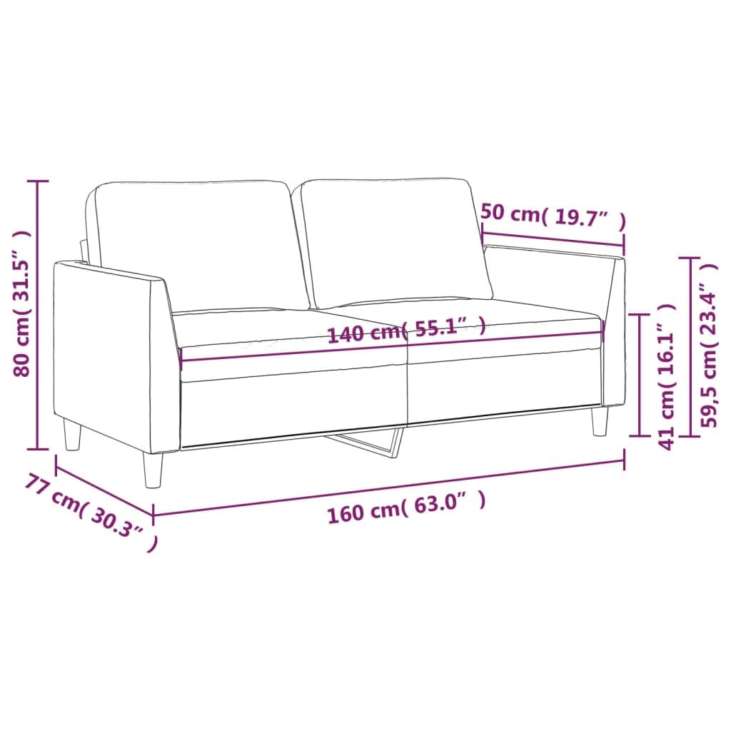 Divano a 2 posti, 140 cm, in similpelle, per soggiorno, camera da letto, camera degli ospiti