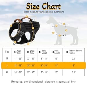   Service-Dog-Vest-HEYCAHVA-Tactical-Dog-Harness-Full-Metal-Buckles-Dog-Vest-for-Large-Medium-Dog-Reflective-No-Pull-Dog-Harnesses-Vest-with-Leather-Handle-Hook-Loop-for-Hiking-Training-Black-L