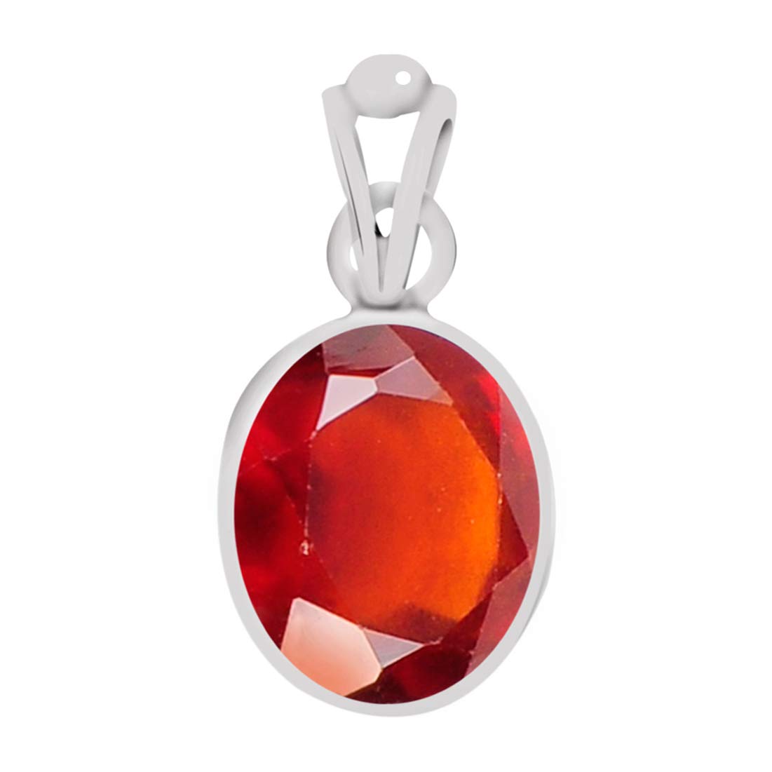 clara Certified Gomed (Hessonite) 6.5cts or 7.25ratti Original Stone Silver Pendant for Men & Women-picture-23