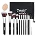 Produktbild 12 Stück Makeup Bürsten Kosmetik Pinsel Schminkenpinsel Foundation Eyeliner Lidschatten groß puderpinsel Makeup Pinselset Kabuki Mischen erröten Kabuki