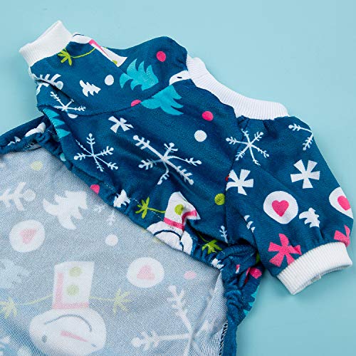 Image of CuteBone Soft & Stretchy Dog Christmas Pajamas - Cozy Pet Jammies Breathable Jumpsuit for Small Dogs - All-Season Comfy Outfit Easy-On Pullover Design - Keeps Pets Warm & Comfortable P85XS