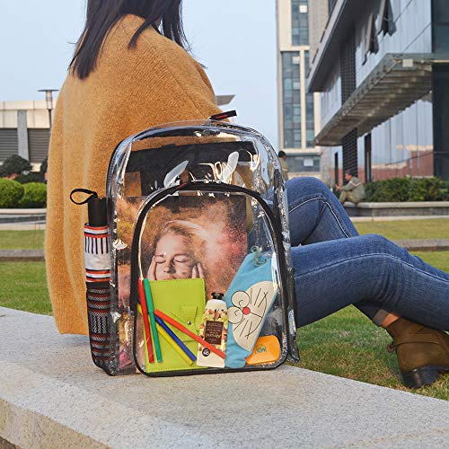 Edraco Clear Backpack, Heavy Duty See Through Backpack, Transparent Large Bookbag For College, Work, Security Travel & Sports #TOP7