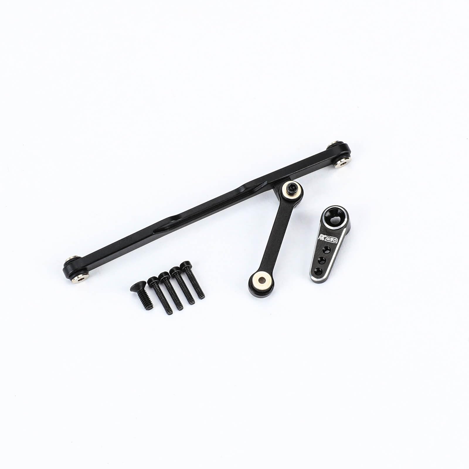 RCAWD Steering Servo Link & 15t Servo Arm Horn for Axial 1/24 SCX24 Series Upgrades Part Black