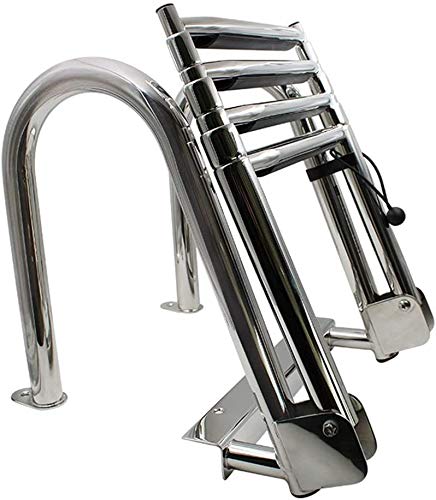 Échelle télescopique de bateau en acier inoxydable 440lbs pour ponton de yacht