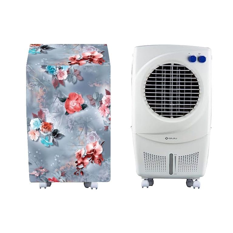 Image of Printed Cooler Cover Suitable For Bajaj PX97 Torque New 36L Personal Air Cooler Waterproof, Dustproof, Size (HxWxD) 84X49X48 Cm, Grey.
