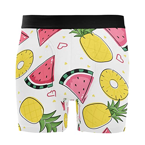 Bóxer para hombre calzoncillos elásticos ropa interior suave pack de 2 Vnurnrn frutas corazón