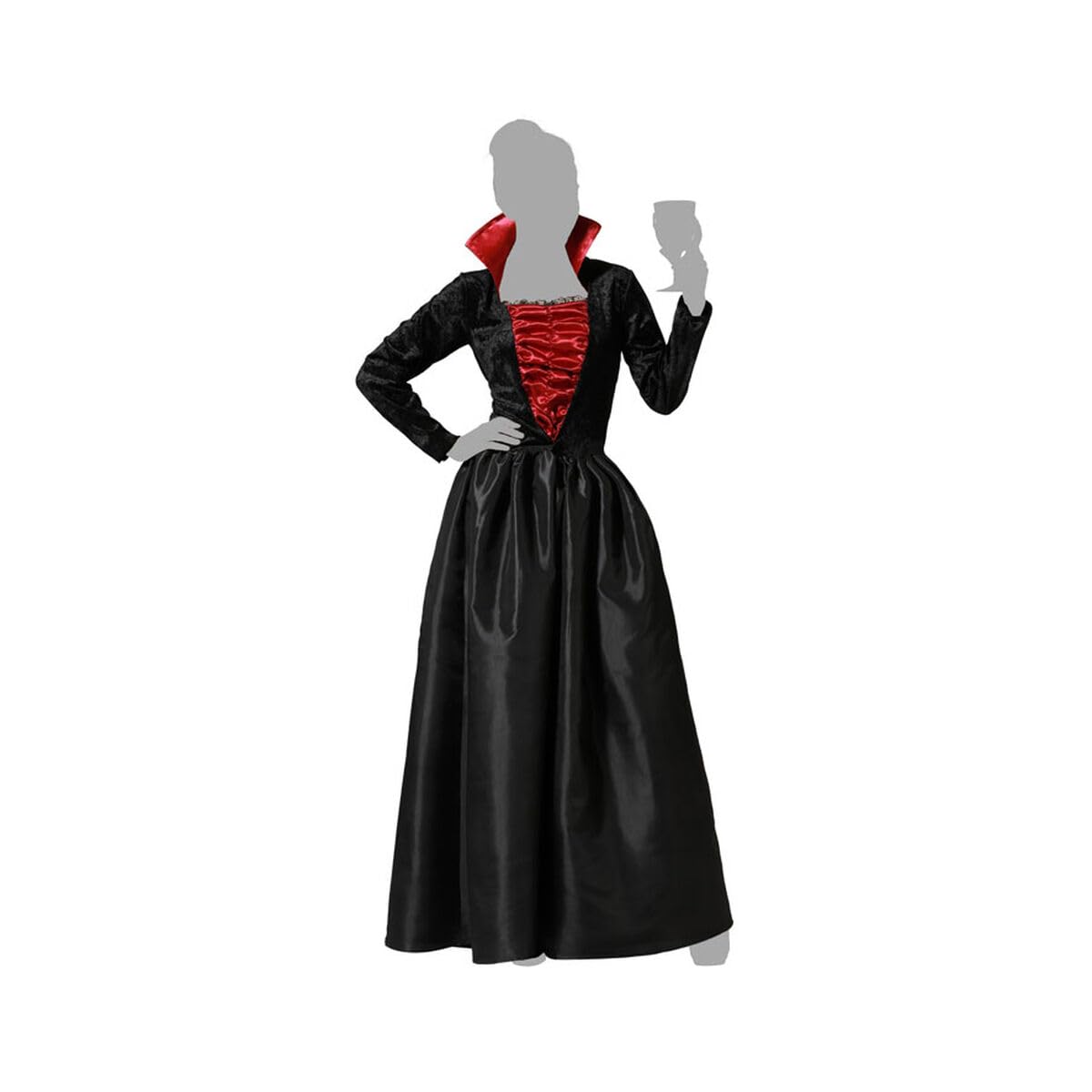 Atosa Vampire costume elegant black woman adult XS