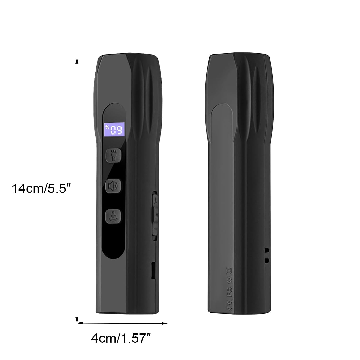 Lot de 2 répulsifs à ultrasons pour chien 3 fréquences | Lampe de poche LED à ultrasons anti-aboiements longue durée intérieur extérieur pour chiens