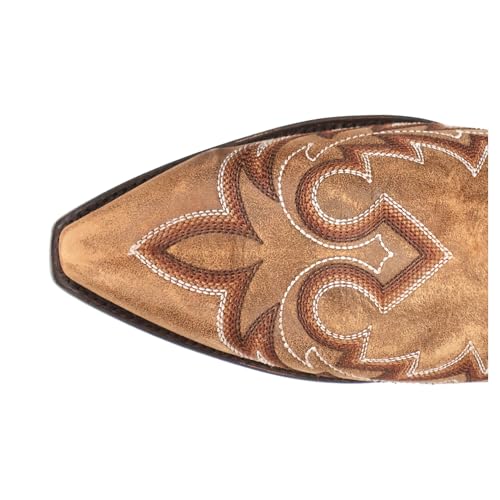 Dan Post Men's Triton Embroidered Snip Toe Pull on Western Boot4