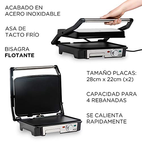 SOGO Plancha Grill - Placas Lisas Antiadherentes 28x22 cm