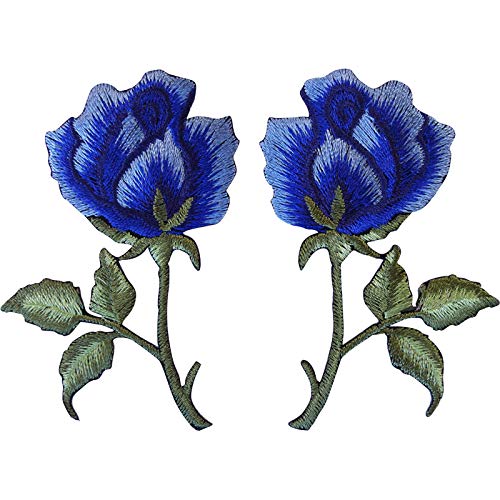 Keboyoe Set di 46 fiori piccoli da applicare con ferro da stiro o da cucire, per bambini e decorazioni fai-da-tesu su vestiti, jeans, magliette e cappelli
