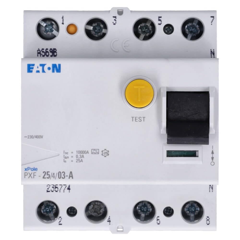 Eaton (Installation) FI-Schutzschalter PXF-25/4/03-A 25A 4p, 300mA Fehlerstrom-Schutzschalter 4015082367749