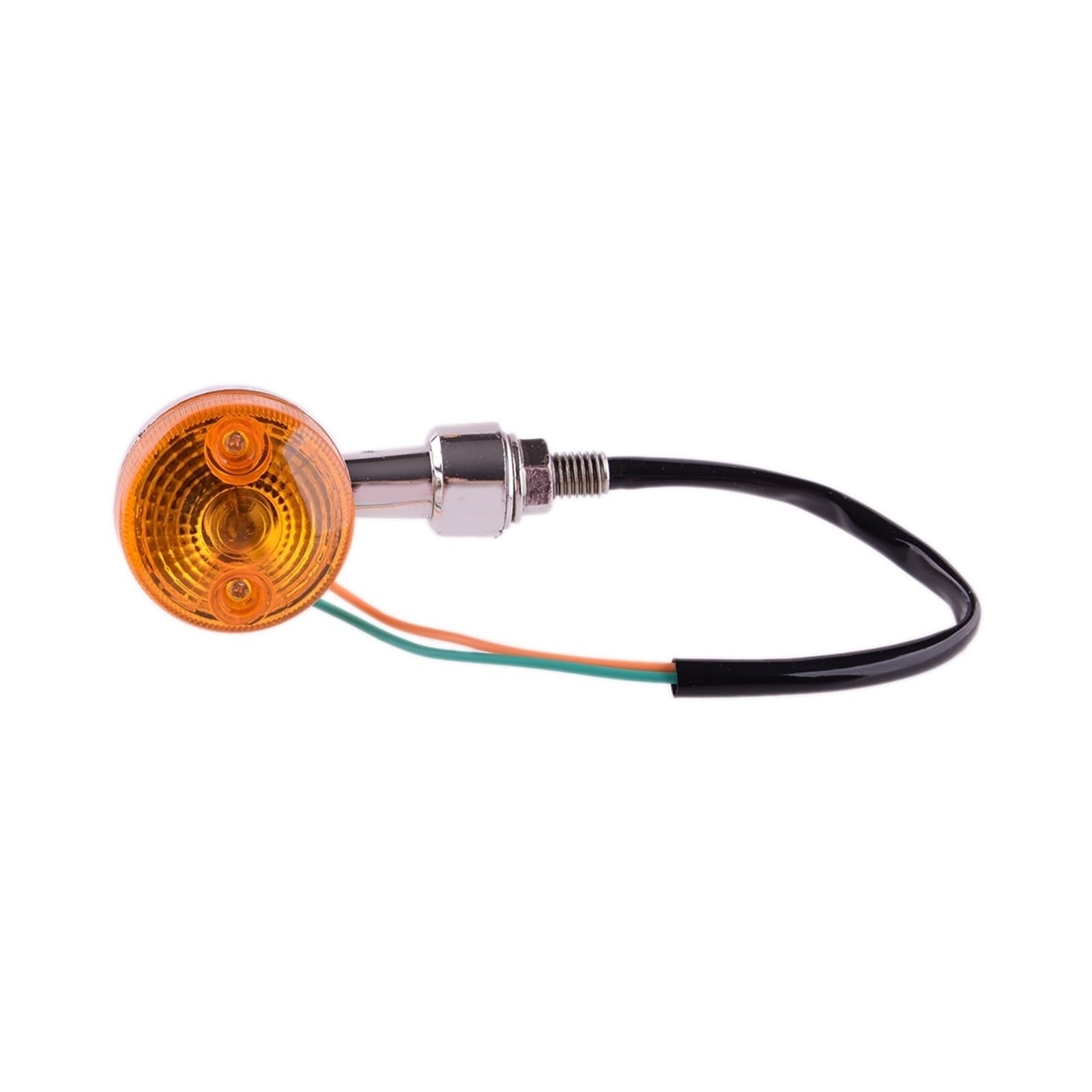 Intermitentes de motocicleta 2 uds 10mm 2 cables para giro Universal de motocicleta para lámpara de luz de señal indicador intermitente ámbar 12V impermeable