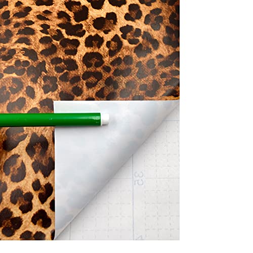 Simplelife4U Sexy Leopard Print Self-Adhesive Shelf Drawer Liner Moisture Proof Pvc Mat 45X300Cm #TOP1