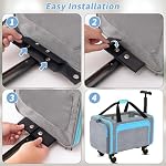 Airline Pet Carrier with Wheels, 18x11x11 for Cats & Toy Dogs - Image 3