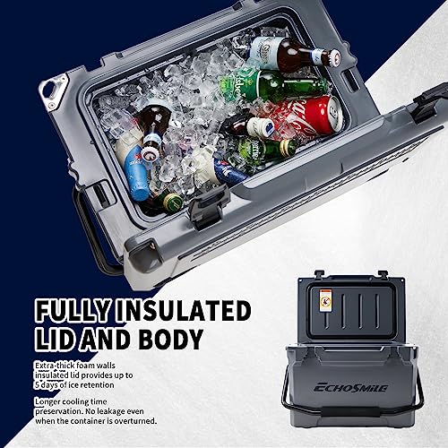 Image of EchoSmile 25 /30 /35 /40 /60 /75 Quart Rotomolded Cooler, Built to Stand up to The Rigors of The Journey