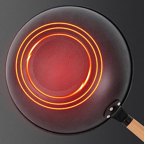 Wok de acero al carbono con mango de acero inoxidable miniatura 4