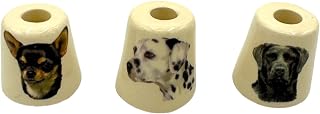Dog Embossed Ceramic Cigarette Snuffers Instant Cigarette Extinguishers for Ashtrays Random Pack of 3