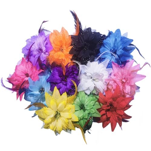 Multicolor Flower Hair Clips