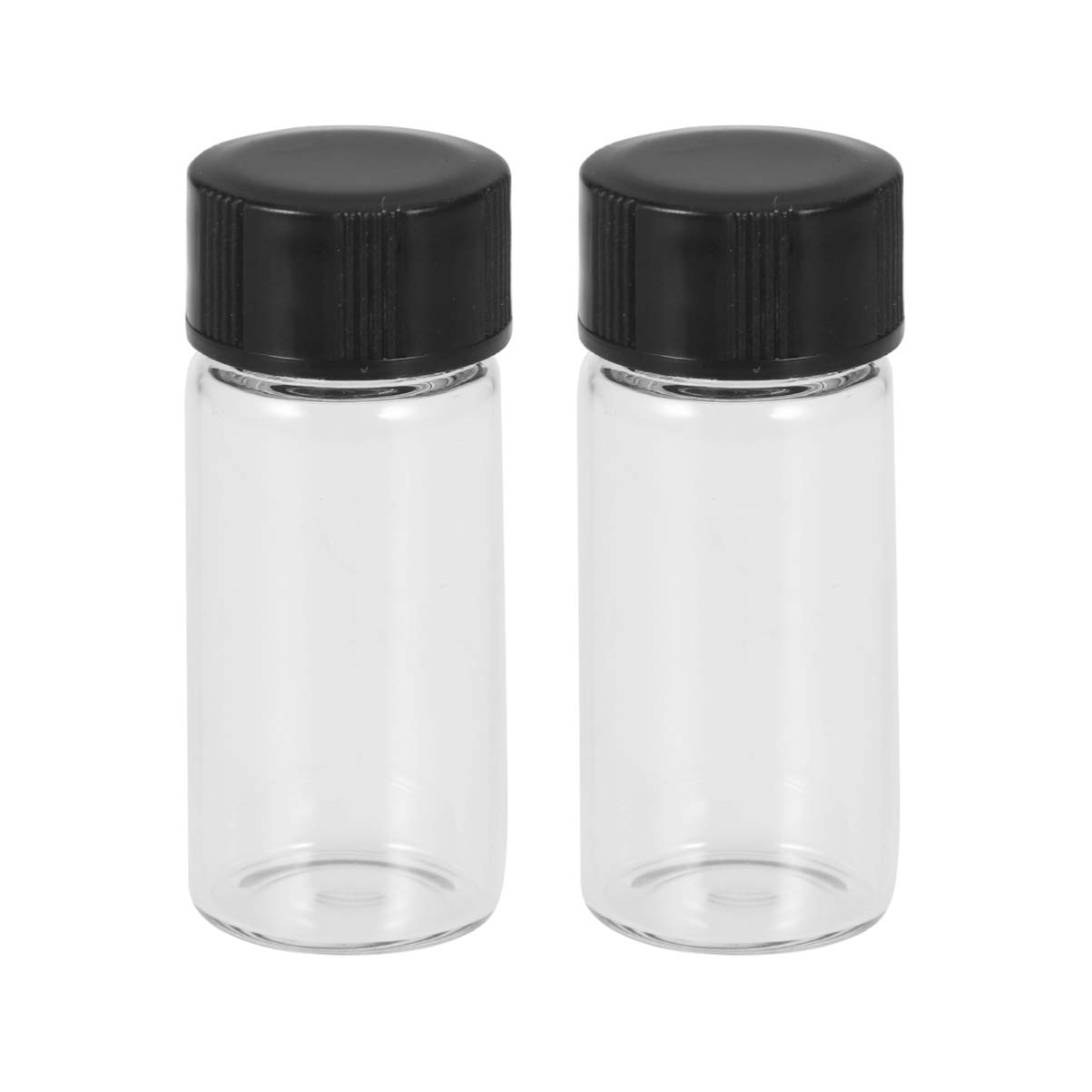 FOMIYES Small Empty Glass Bottles: Sample Containers with Lids: 20Pcs 5ML Laboratory Grade Polypropylene Wide Mouth Reagent Bottle for Laboratories, Classrooms, Travel, or Storage at Home