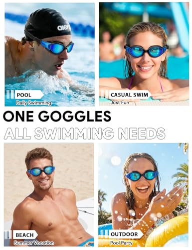 Otionus Swim Goggles - Unisex Adult Men Women Youth Swimming Goggles Anti-Fog Anti UV No Leakage Clear Vision Pool Goggles - image 8