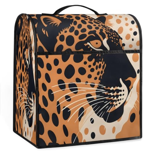 Coffee Maker Cover Leopard Abstract Kitchen Appliance Covers Small Appliance Covers Blender Cover Juicer Cover Dust Covers for Kitchen Appliances with Top Handle and Pockets,Washable,C427