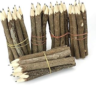 Windhorse Thai Tree Branch Twig Pencil Bundle, Small Size, Black Only, 5 Bundles of 10.