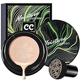 QIUFSSE Mushroom Head Air Cushion CC Cream Makeup BB Cream Concealer Brighten Long-lasting Oil Control and Moisturizing-Natural