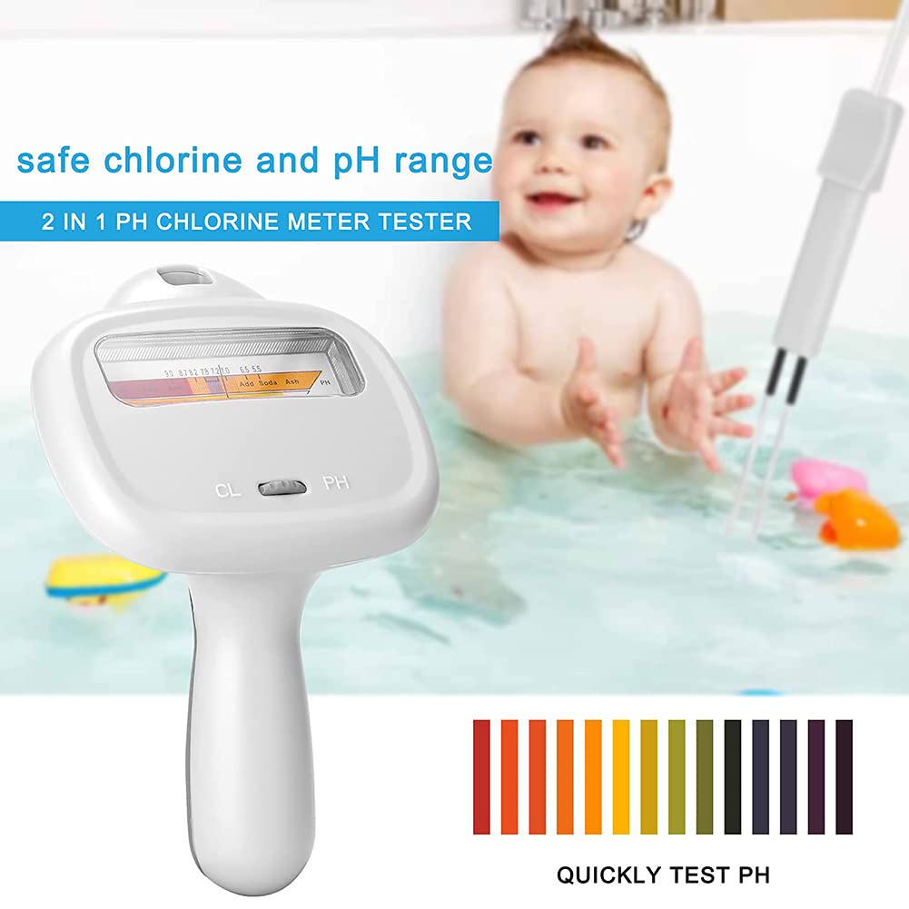 2 w 1 Przenośny cyfrowy tester jakości wody PH i poziomu chloru CL2 z maszyną do testowania analizy sondy do basenu Woda pitna Spa