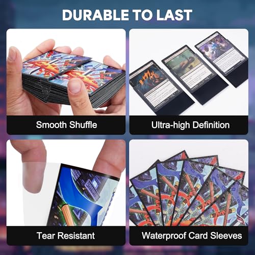 Image of Kabinka MTG Card Sleeves - Turtles 100 Standard Size Pack Clear Front & Matte Finish Back MTG Sleeves for Magic The Gathering TCG