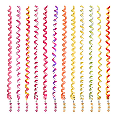 12pcs clip de torsion de style pour enfants, fer à friser pour fille, outil de tricot de coiffure pour fille, corde à cheveux élastique en spirale, utilisé pour la fête d'anniversaire Halloween