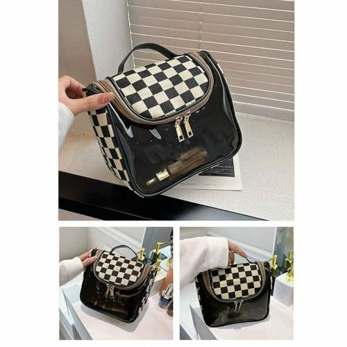 Image of Handcuffs Makeup Bag Cosmetic Organizer Toiletry Storage Pouch for Travel (Black)