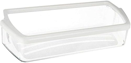 Miniatura 3 de Contenedor para puerta de refrigerador, transparente con banda/borde blanco, compatible con refrigeradores Whirlpool y KitchenAid, plástico,