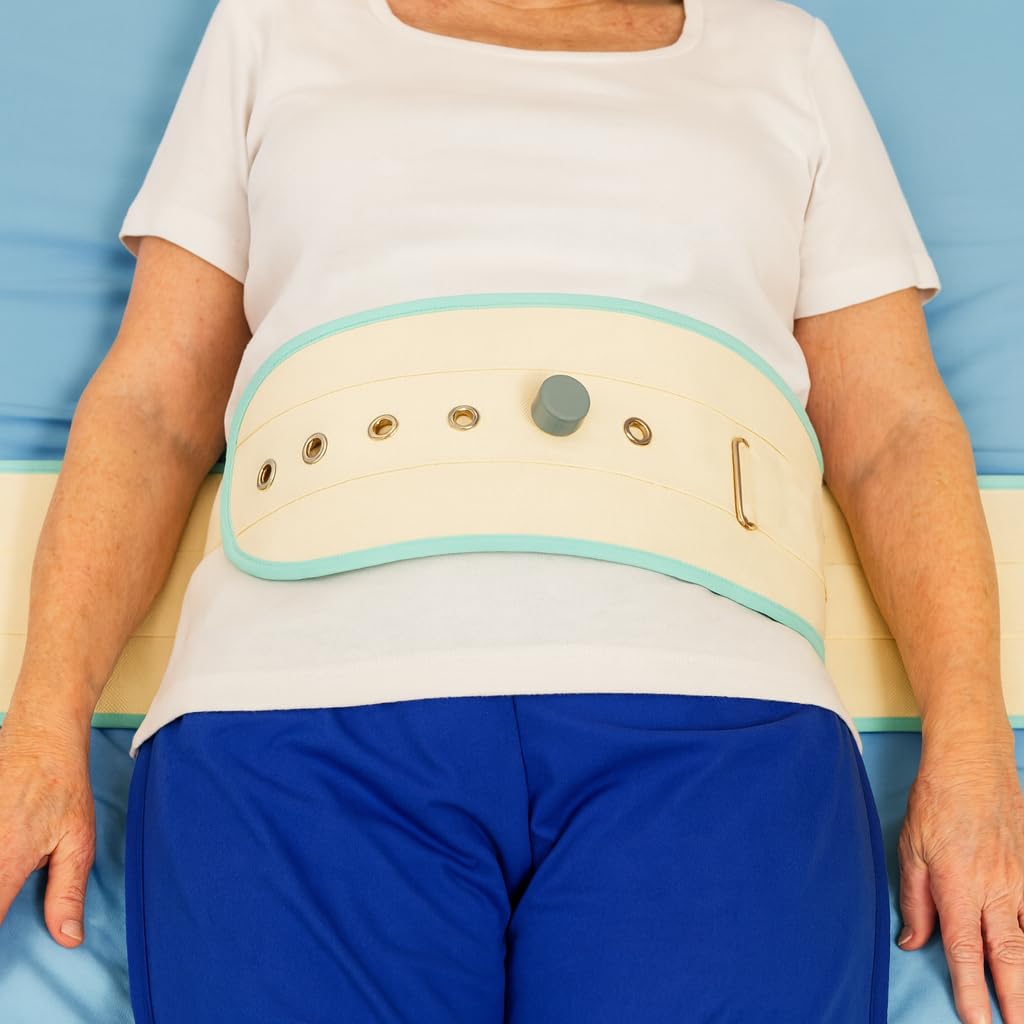 Cinturón de Sujeción Abdominal para Cama con Cierre Magnético - Prevención de Caídas en Pacientes - Talla Única - Ajustable y Seguro