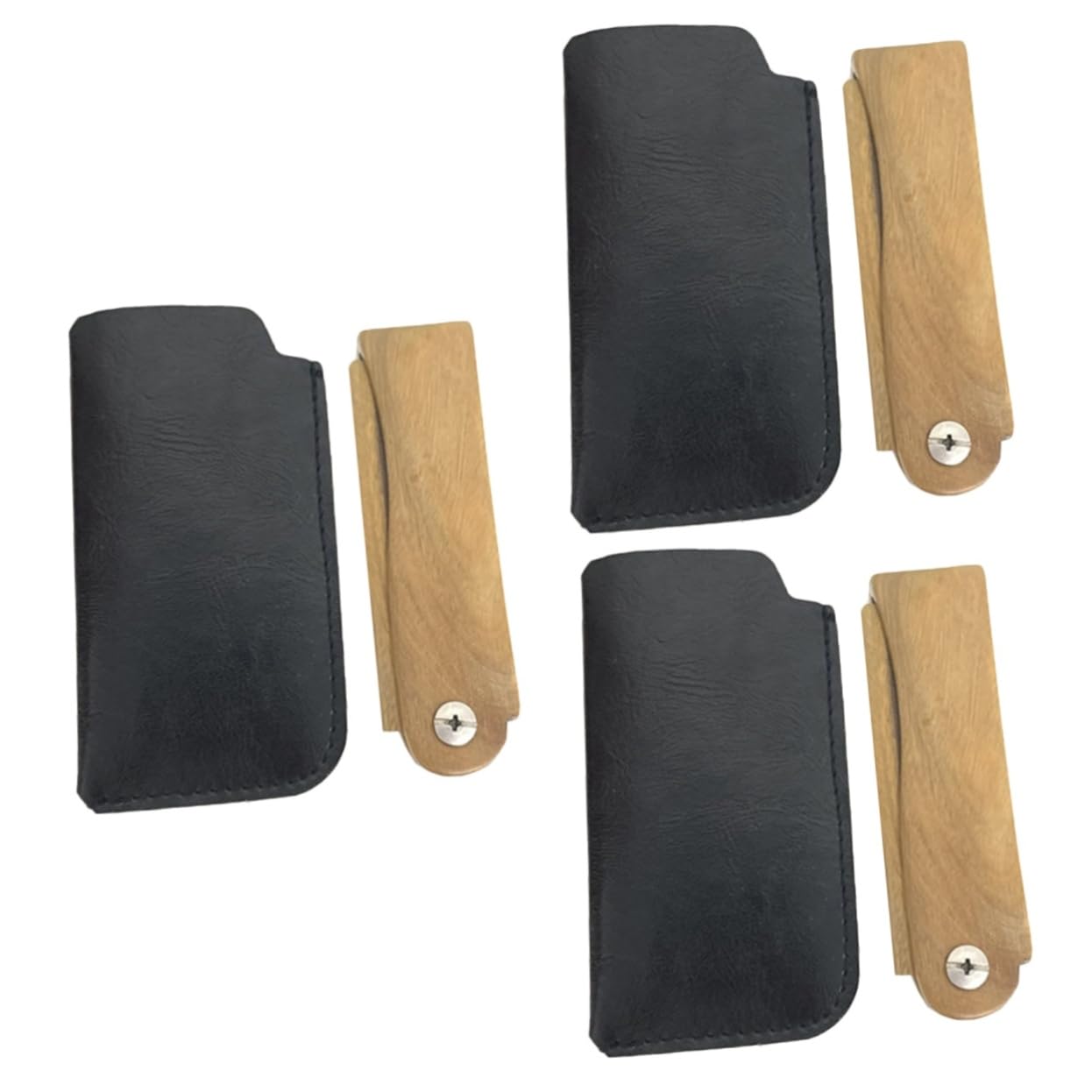 FOMIYES 3 Juegos De Peines De Madera Pequeños Para Barba Y Bigote Plegables Para Uso Doméstico Y De Viaje.